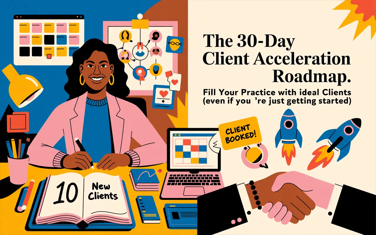 The 30-Day Client Acceleration Roadmap: Fill Your Practice With Ideal Clients (Even If You’re Just Getting Started)